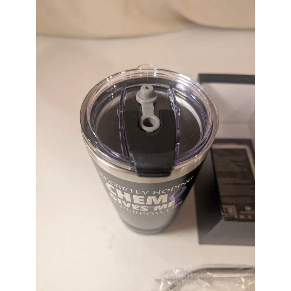Onebttl Chemotherapy Tumbler 20oz w/ Straw Gift for Cancer Survivor New‎ Boxed